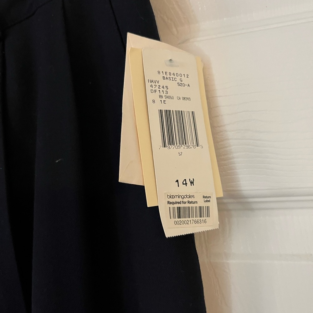 NWT Vtg Ralph Lauren Women's Trousers 14W Dark Navy - Picture 2 of 6